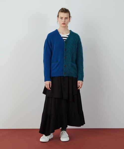 FRAPBOIS(フラボア)の「バイカーデ(カーディガン/ボレロ・レディース・ターコイズブルー/グレー・2/1)」の11枚目の写真