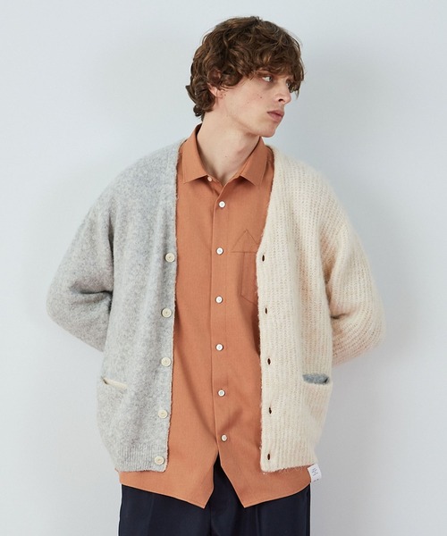 FRAPBOIS(フラボア)の「バイカーデ(カーディガン/ボレロ・レディース・ターコイズブルー/グレー・2/1)」の8枚目の写真