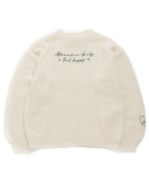 algy（アルジー）の「バックりぼんシャギーニット（ニット/セーター・キッズ・ブラック/サックスブルー/オフホワイト・SMALL/XX-SMALL/X-SMALL/MEDIUM）」の11枚目の写真