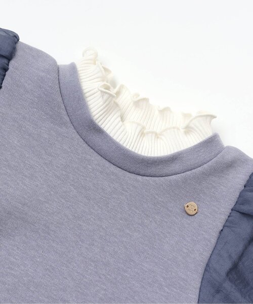 apres les cours（アプレレクール）の「ラメシフォンワンピース_裏シャギー（ワンピース・キッズ・ブルー/アイボリー・90/100/110/120/80/130/140）」の7枚目の写真