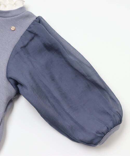 apres les cours（アプレレクール）の「ラメシフォンワンピース_裏シャギー（ワンピース・キッズ・ブルー/アイボリー・90/100/110/120/80/130/140）」の11枚目の写真