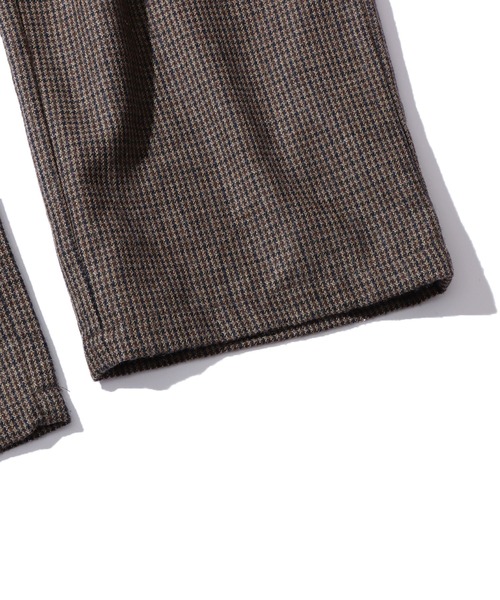 ROOPTOKYO（ループトウキョウ）の「FIVE BROTHER/ファイブブラザー HOUNDSTOOTH EASY PANTS 千鳥柄 イージーパンツ スリムフィット ウエストゴム（スラックス・メンズ・ブルー/ブラウン・L/M）」の7枚目の写真
