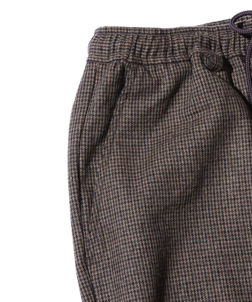 ROOPTOKYO（ループトウキョウ）の「FIVE BROTHER/ファイブブラザー HOUNDSTOOTH EASY PANTS 千鳥柄 イージーパンツ スリムフィット ウエストゴム（スラックス・メンズ・ブルー/ブラウン・L/M）」の6枚目の写真