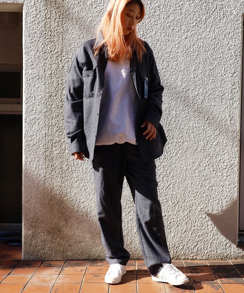 ROOPTOKYO（ループトウキョウ）の「FIVE BROTHER/ファイブブラザー HOUNDSTOOTH EASY PANTS 千鳥柄 イージーパンツ スリムフィット ウエストゴム（スラックス・メンズ・ブルー/ブラウン・L/M）」の12枚目の写真