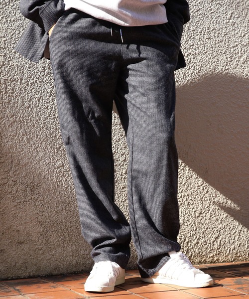 ROOPTOKYO（ループトウキョウ）の「FIVE BROTHER/ファイブブラザー HOUNDSTOOTH EASY PANTS 千鳥柄 イージーパンツ スリムフィット ウエストゴム（スラックス・メンズ・ブルー/ブラウン・L/M）」の13枚目の写真