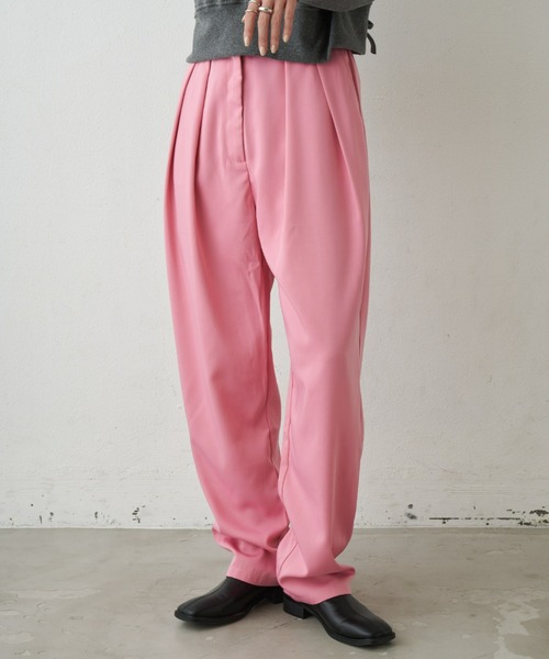 【新品】&エルシー　ツイルタックパンツ ＆ellecy ツイルタックパンツ