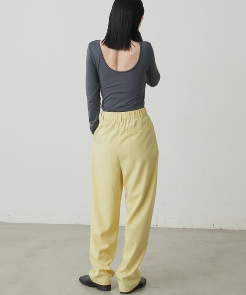 Aunt Marie's(アントマリーズ)の「ツイルタックパンツ(スラックス・レディース・ライトパープル/オレンジ/ネイビー/ブラック/アイボリー/ピンク/ピンク系その他/ブルー/イエロー・S/FREE/XS)」の21枚目の写真