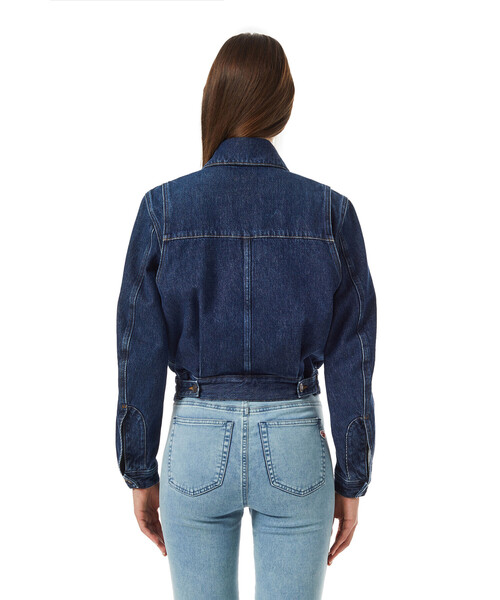 DIESEL（ディーゼル）の「レディース デニム スリム ボンバー ジャケット（デニムジャケット・レディース・インディゴブルー・SMALL/MEDIUM/LARGE/X-SMALL）」の9枚目の写真