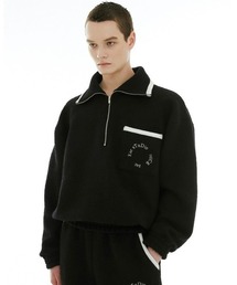 ESC STUDIO | 【ESC STUDIO/イーエスシー スタジオ】wool knit zip-up mtm/ウール ニット ジップアップ エムティーエム ハーフジップ スウェット(スウェット)