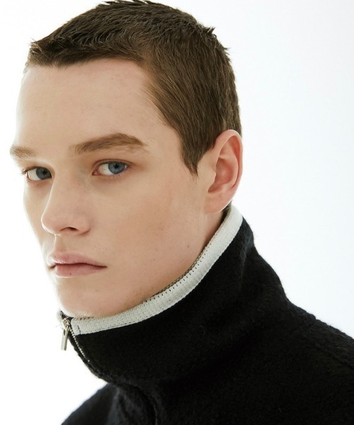 ESC STUDIO（イーエスシースタジオ）の「【ESC STUDIO/イーエスシー スタジオ】wool knit zip-up mtm/ウール ニット ジップアップ エムティーエム ハーフジップ スウェット（スウェット・メンズ・ブラック/ベージュ・ONE SIZE）」の13枚目の写真