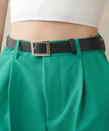 合皮スクエアーバックルベルト