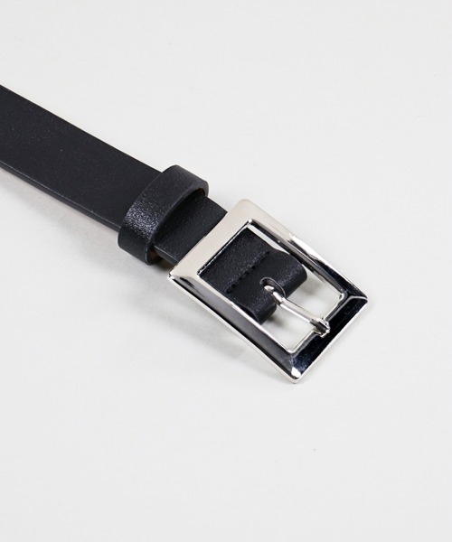 SPINNS(スピンズ)の「合皮スクエアーバックルベルト(ベルト・レディース・ブラック・ONESIZE)」の4枚目の写真