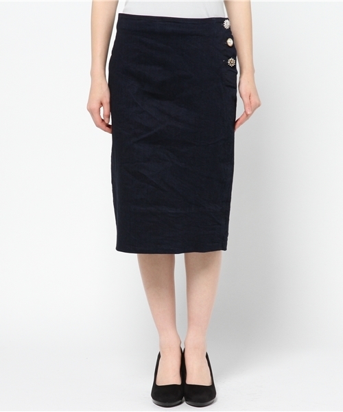 BEARDSLEY（ビアズリー）の「デニムタイトスカート（スカート・レディース・インディゴブルー・FREE）」の8枚目の写真