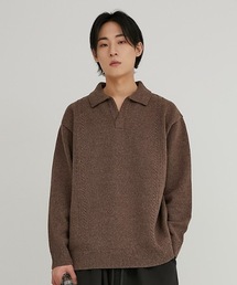 crump | 【crump 】ケーブルピンタック ウールカラーニット / CABLE PIN TUCK WOOL COLLAR KNIT(ニット/セーター)