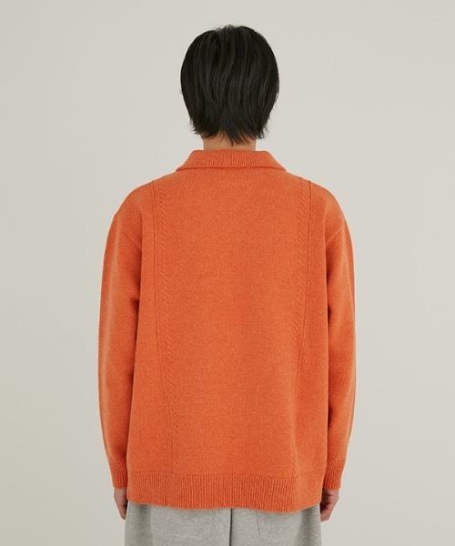 crump（クランプ）の「【crump 】ケーブルピンタック ウールカラーニット / CABLE PIN TUCK WOOL COLLAR KNIT（ニット/セーター・メンズ・ブラウン/オレンジ・MEDIUM/LARGE）」の8枚目の写真