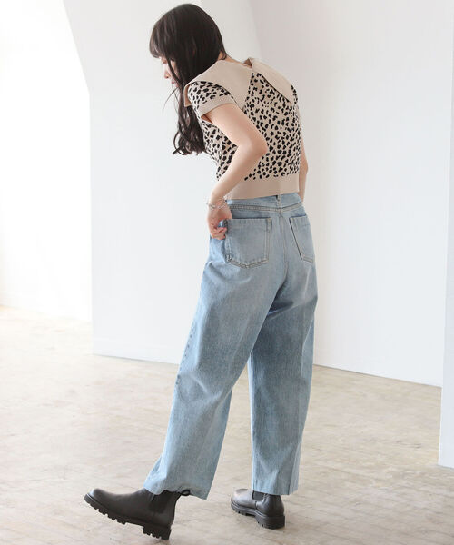 BeAMS DOT（ビームスドット）の「【WEB限定】BeAMS DOT / アソート柄 ビッグ襟ニットポロ（ニット/セーター・レディース・オフホワイト/その他/ケリー・FREE）」の10枚目の写真