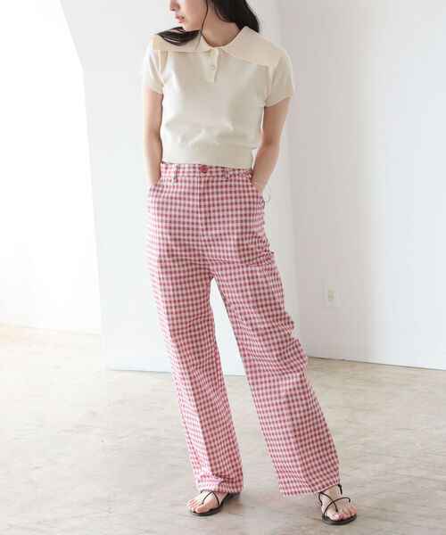 BeAMS DOT（ビームスドット）の「【WEB限定】BeAMS DOT / アソート柄 ビッグ襟ニットポロ（ニット/セーター・レディース・オフホワイト/その他/ケリー・FREE）」の17枚目の写真