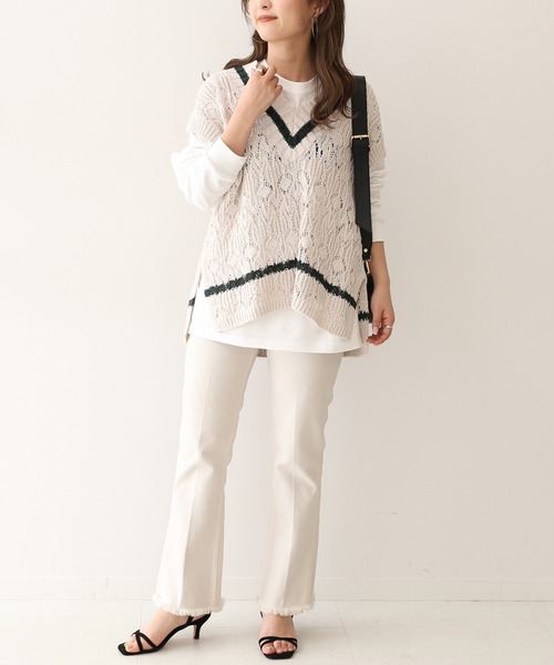 スローブイエナ　チルデンベスト レース編みチルデンベスト◇ | スローブ イエナ(SLOBE IENA
