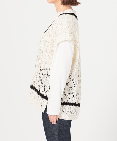 SLOBE IENA（スローブイエナ）の「レース編みチルデンベスト◇（ベスト