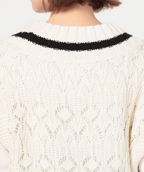 SLOBE IENA（スローブイエナ）の「レース編みチルデンベスト◆（ベスト・レディース・ホワイト/ナチュラル・FREE）」の21枚目の写真