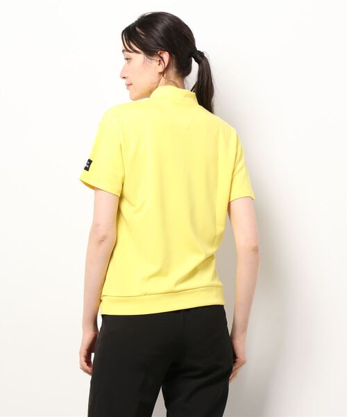 TOMMY HILFIGER GOLF（トミー ヒルフィガー ゴルフ）の「[トミーヒルフィガーゴルフ] レディース THストライプ モックネックシャツ　 （その他トップス・レディース・ホワイト/イエロー/ネイビー・M/S/L/LL）」の5枚目の写真