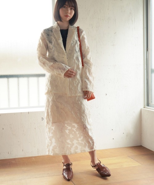 AULI（アウリィ）の「【低身長向けサイズ】シアータイトロングスカート（スカート・レディース・ブラック/イエロー/アイボリー・S/XS）」の10枚目の写真