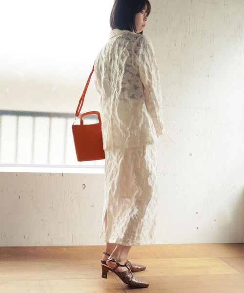 AULI（アウリィ）の「【低身長向けサイズ】シアータイトロングスカート（スカート・レディース・ブラック/イエロー/アイボリー・S/XS）」の16枚目の写真