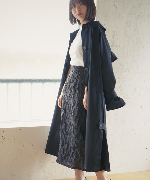 AULI（アウリィ）の「【低身長向けサイズ】シアータイトロングスカート（スカート・レディース・ブラック/イエロー/アイボリー・S/XS）」の7枚目の写真