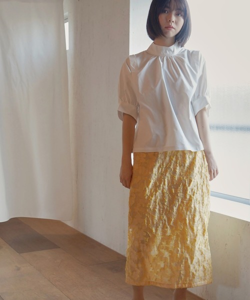 AULI（アウリィ）の「【低身長向けサイズ】シアータイトロングスカート（スカート・レディース・ブラック/イエロー/アイボリー・S/XS）」の11枚目の写真