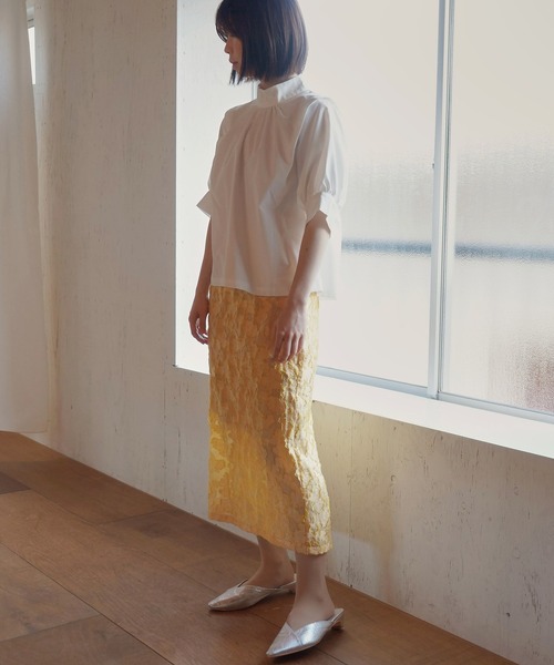 AULI（アウリィ）の「【低身長向けサイズ】シアータイトロングスカート（スカート・レディース・ブラック/イエロー/アイボリー・S/XS）」の17枚目の写真