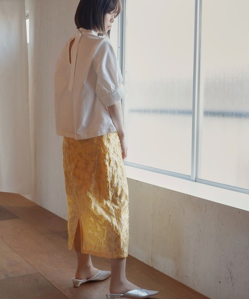 AULI（アウリィ）の「【低身長向けサイズ】シアータイトロングスカート（スカート・レディース・ブラック/イエロー/アイボリー・S/XS）」の20枚目の写真