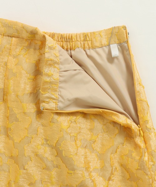 AULI（アウリィ）の「【低身長向けサイズ】シアータイトロングスカート（スカート・レディース・ブラック/イエロー/アイボリー・S/XS）」の9枚目の写真