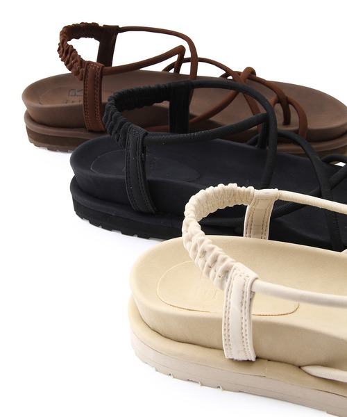 ADAM ET ROPE'(アダムエロペ)の「【アウトレット店舗・WEB限定】コードストラップスポサン(サンダル・レディース・ベージュ/ブラウン/ブラック・38/37/36)」の7枚目の写真