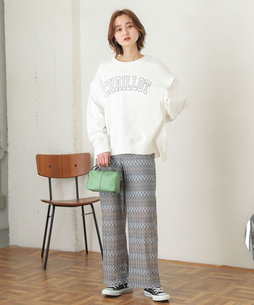 SENSE OF PLACE by URBAN RESEARCH（センスオブプレイスバイアーバンリサーチ）の「カットジャガードイージーパンツ（その他パンツ・レディース・ブラウン系その他/ブルー系その他・ONE）」の6枚目の写真