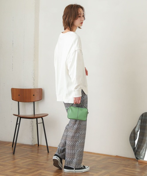 SENSE OF PLACE by URBAN RESEARCH（センスオブプレイスバイアーバンリサーチ）の「カットジャガードイージーパンツ（その他パンツ・レディース・ブラウン系その他/ブルー系その他・ONE）」の9枚目の写真