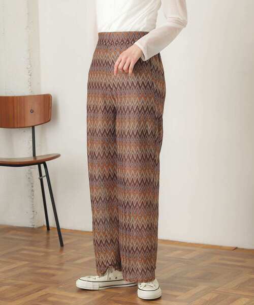 SENSE OF PLACE by URBAN RESEARCH（センスオブプレイスバイアーバンリサーチ）の「カットジャガードイージーパンツ（その他パンツ・レディース・ブラウン系その他/ブルー系その他・ONE）」の10枚目の写真