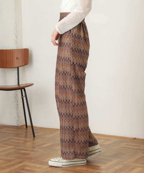 SENSE OF PLACE by URBAN RESEARCH（センスオブプレイスバイアーバンリサーチ）の「カットジャガードイージーパンツ（その他パンツ・レディース・ブラウン系その他/ブルー系その他・ONE）」の11枚目の写真