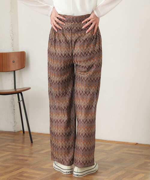 SENSE OF PLACE by URBAN RESEARCH（センスオブプレイスバイアーバンリサーチ）の「カットジャガードイージーパンツ（その他パンツ・レディース・ブラウン系その他/ブルー系その他・ONE）」の12枚目の写真