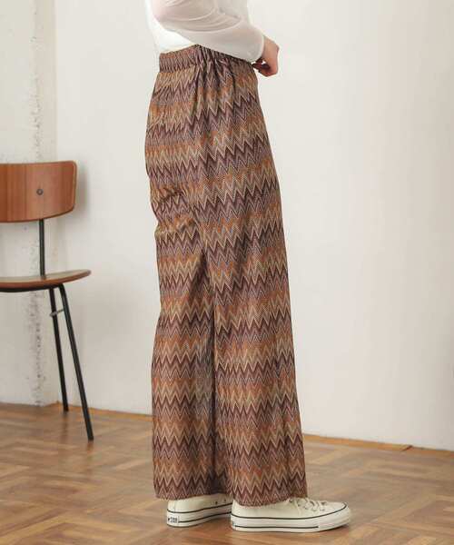 SENSE OF PLACE by URBAN RESEARCH（センスオブプレイスバイアーバンリサーチ）の「カットジャガードイージーパンツ（その他パンツ・レディース・ブラウン系その他/ブルー系その他・ONE）」の13枚目の写真