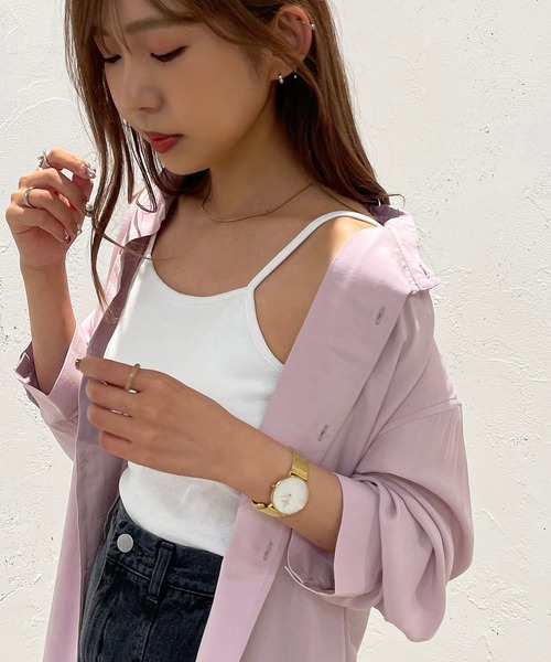 apres jour mignon（アプレジュールミニョン）の「カップ付きインナー【ZOZOTOWN限定アイテム】（キャミソール・レディース・ブラック/オフホワイト/ライトベージュ・X-LARGE/フリー）」の4枚目の写真