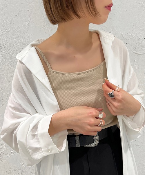 apres jour mignon（アプレジュールミニョン）の「カップ付きインナー【ZOZOTOWN限定アイテム】（キャミソール・レディース・ブラック/オフホワイト/ライトベージュ・X-LARGE/フリー）」の14枚目の写真