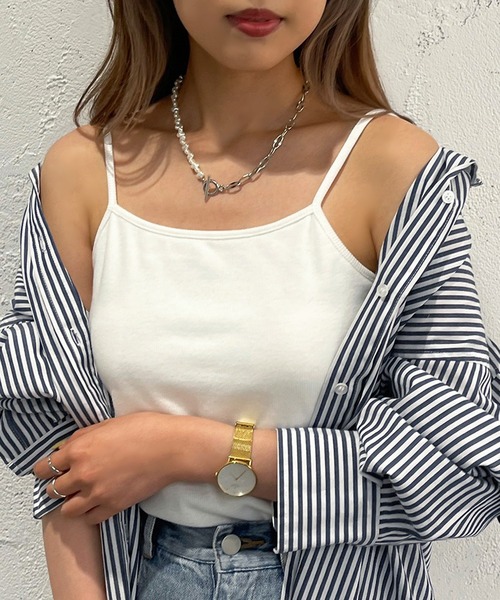 apres jour mignon（アプレジュールミニョン）の「カップ付きインナー【ZOZOTOWN限定アイテム】（キャミソール・レディース・ブラック/オフホワイト/ライトベージュ・X-LARGE/フリー）」の21枚目の写真