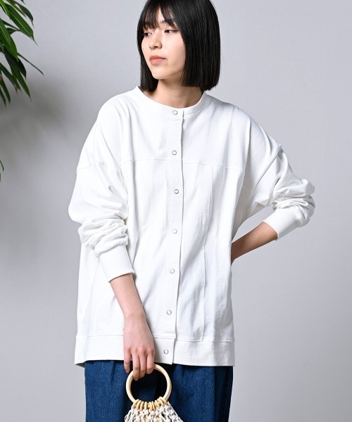 LUPILIEN(ルピリアン)の「【LUPILIEN】カバーオール風カーディガン(カーディガン/ボレロ・レディース・ブラック/オフホワイト/サックスブルー・FREE)」の1枚目の写真