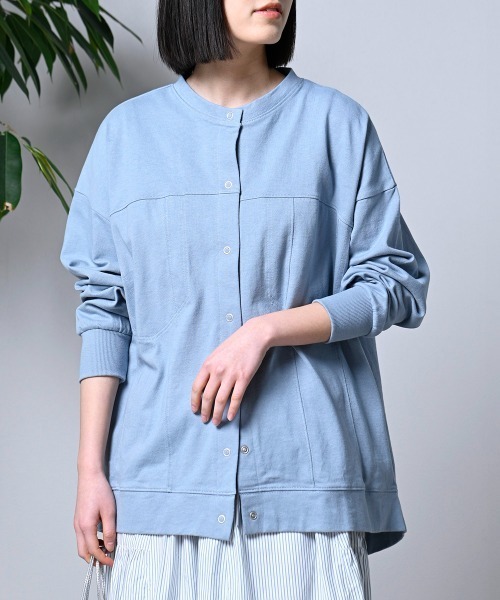 LUPILIEN(ルピリアン)の「【LUPILIEN】カバーオール風カーディガン(カーディガン/ボレロ・レディース・ブラック/オフホワイト/サックスブルー・FREE)」の3枚目の写真