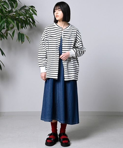 LUPILIEN(ルピリアン)の「【LUPILIEN】カバーオール風カーディガン(カーディガン/ボレロ・レディース・ブラック/オフホワイト/サックスブルー・FREE)」の6枚目の写真