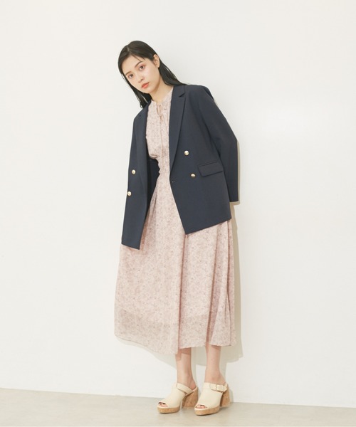 JILL by JILL STUART（ジルバイジルスチュアート）の「◇シャーリングフラワープリント（ワンピース・レディース・ホワイト系その他/ピンク・FREE）」の7枚目の写真