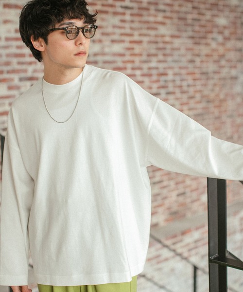 RAGEBLUE（レイジブルー）の「スムースコットン/ルーズシルエットロンT（Tシャツ/カットソー・メンズ・ホワイト/ブラック/パープル/グリーン・MEDIUM/LARGE）」の2枚目の写真