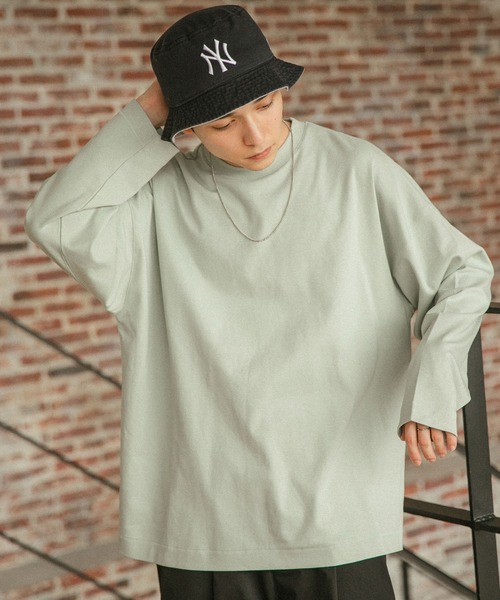 RAGEBLUE（レイジブルー）の「スムースコットン/ルーズシルエットロンT（Tシャツ/カットソー・メンズ・ホワイト/ブラック/パープル/グリーン・MEDIUM/LARGE）」の4枚目の写真