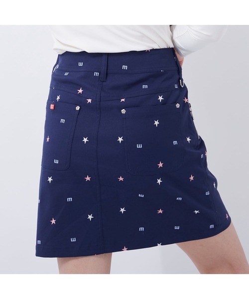 marie claire（マリ・クレール）の「marie claire/マリクレール 飛び柄刺繍 ツイル ミドル丈スカート/撥水加工 吸汗速乾/ゴルフウェア/レディース（スカート・レディース・オフホワイト/ブラック/ネイビー・3L/S/L/M/LL）」の10枚目の写真