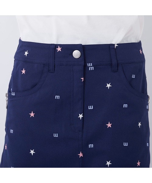 marie claire（マリ・クレール）の「marie claire/マリクレール 飛び柄刺繍 ツイル ミドル丈スカート/撥水加工 吸汗速乾/ゴルフウェア/レディース（スカート・レディース・オフホワイト/ブラック/ネイビー・3L/S/L/M/LL）」の11枚目の写真